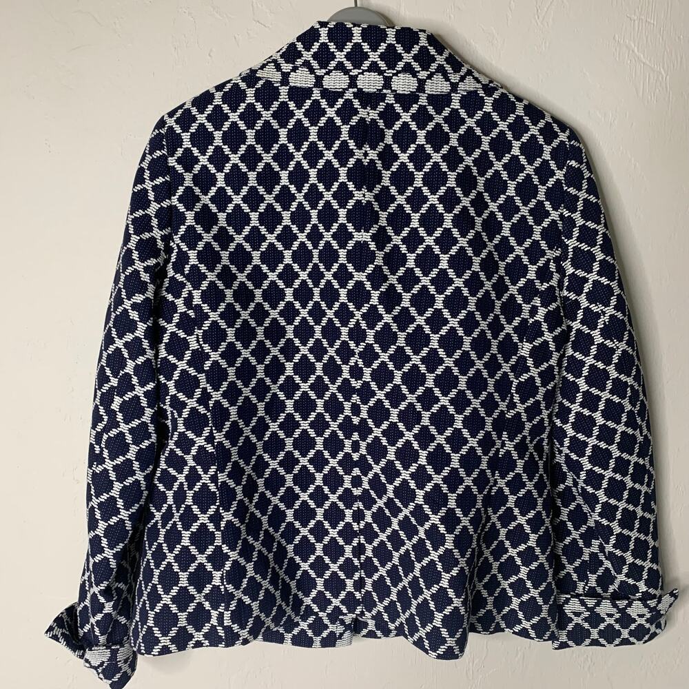 Talbots Blazor Navy & White Pattern Women's Size … - image 2